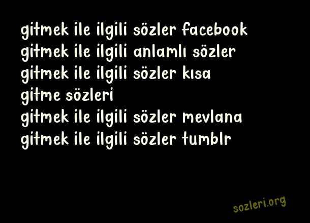 Gitmek