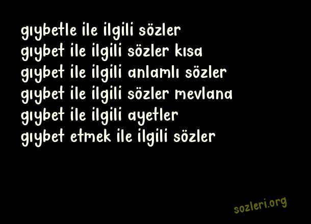 Gıybet
