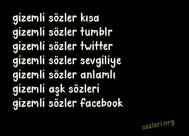 Gizemli Sözler