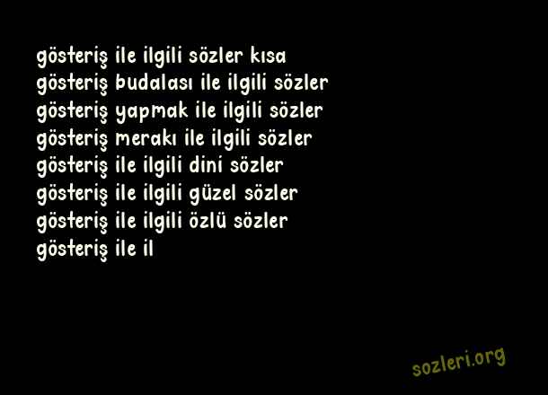 Gösteriş