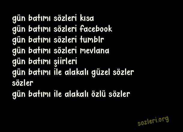 Gün Batımı