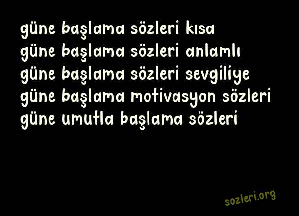 Güne Başlama
