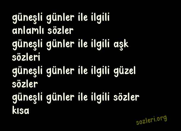 Güneşli Günler