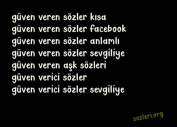 Güven Veren Sözler