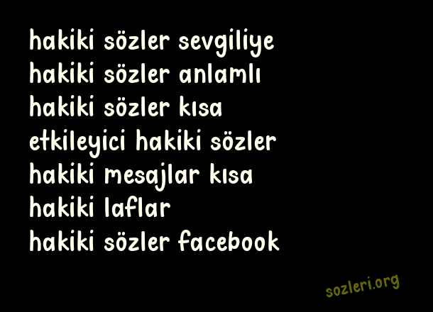 Hakiki Sözler