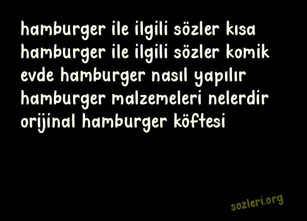 Hamburger