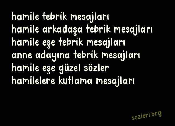 Hamilelere Tebrik