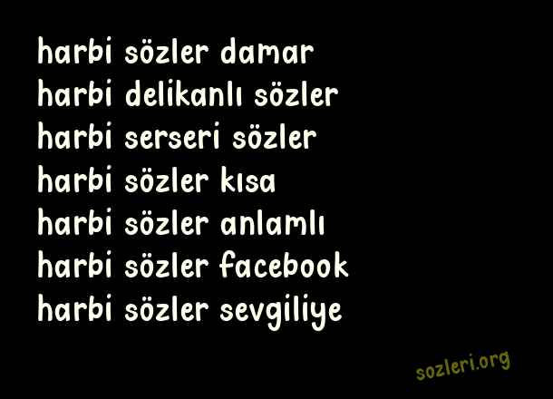 Harbi Sözler