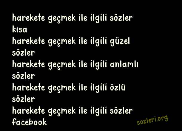 Harekete Geçmek