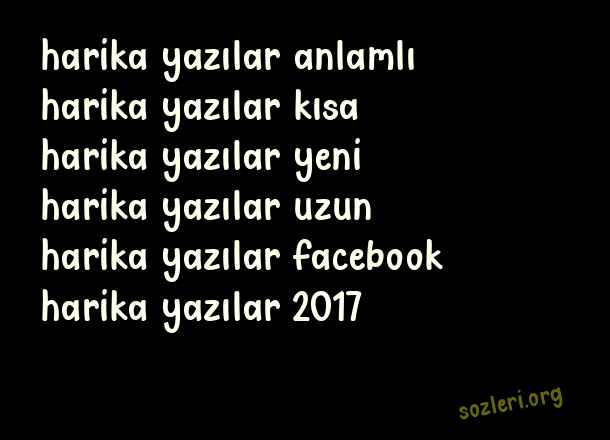 Harika Yazılar
