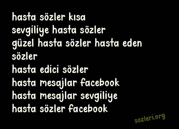 Hasta Sözler