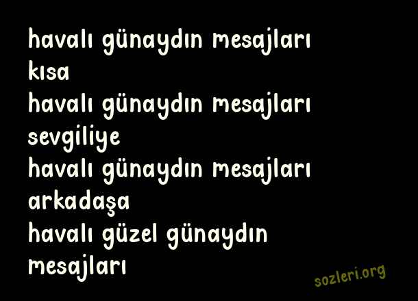 Havalı Günaydın