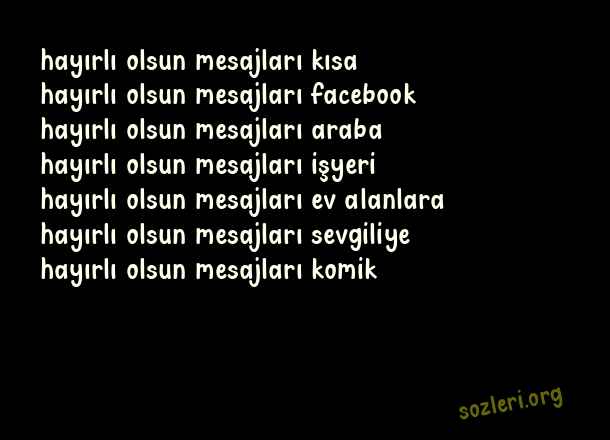 Hayırlı Olsun