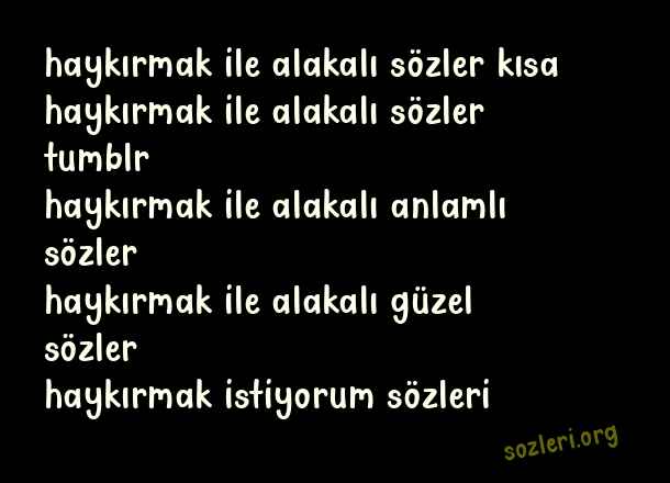 Haykırmak