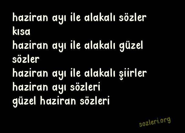 Haziran Ayı