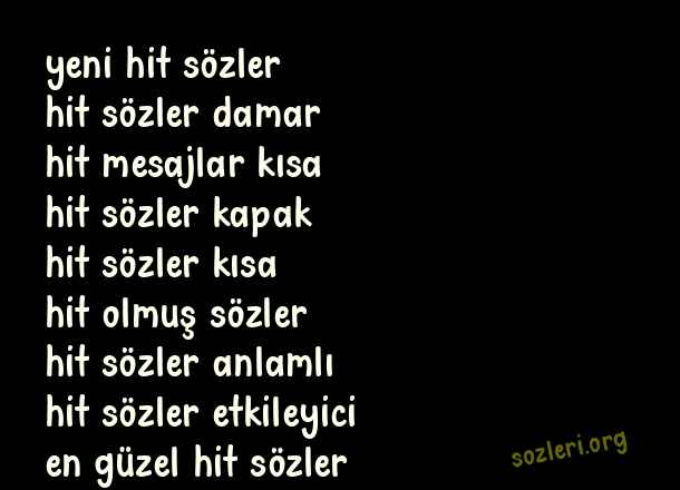 Hit Sözler