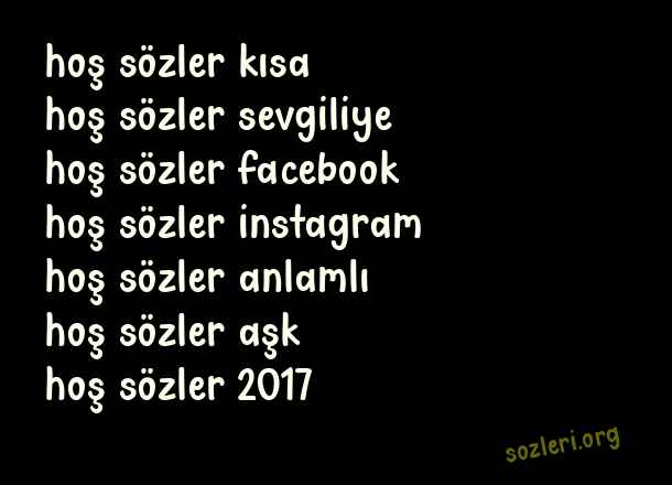 Hoş Sözler