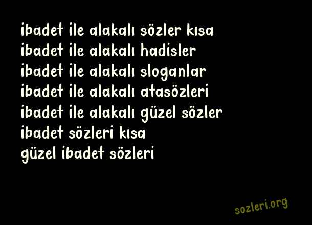 İbadet