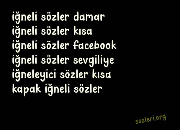 İğneli Sözler