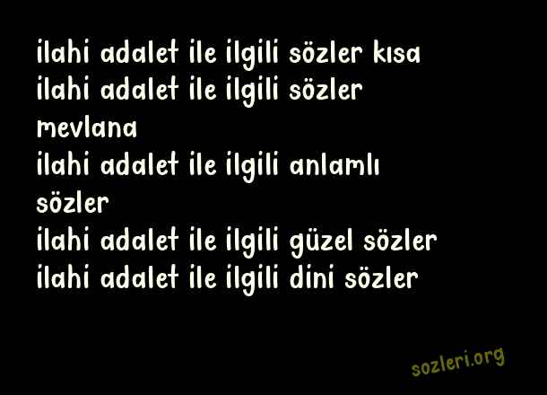 İlahi Adalet