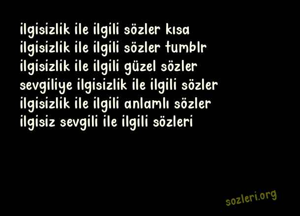 İlgisizlik