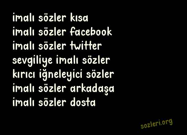 İmalı Sözler