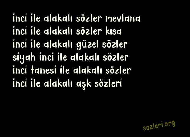 İnci