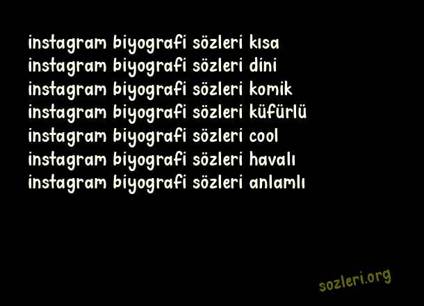 İnstagram Biyografi