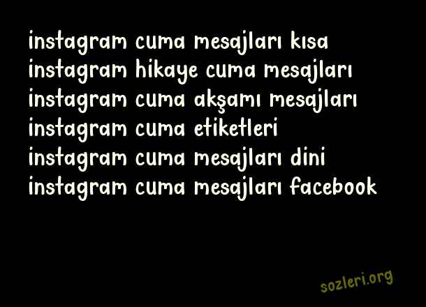İnstagram Cuma