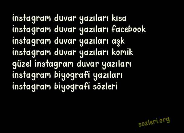 İnstagram Duvar Yazıları
