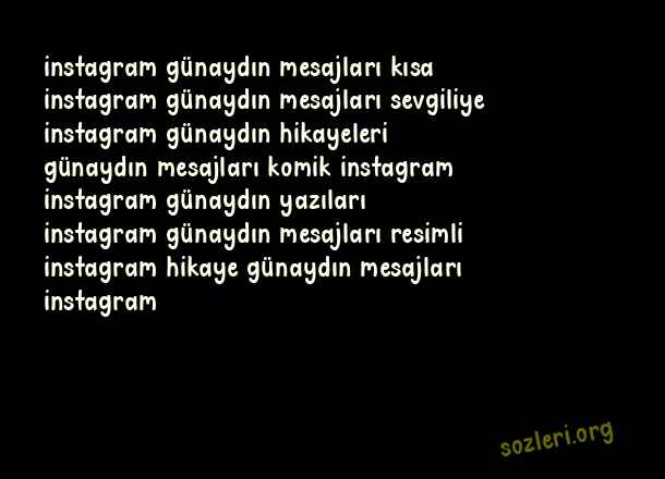 İnstagram Günaydın