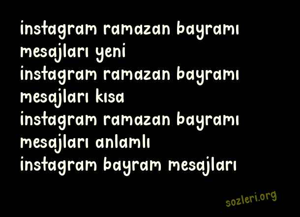 İnstagram Ramazan Bayramı