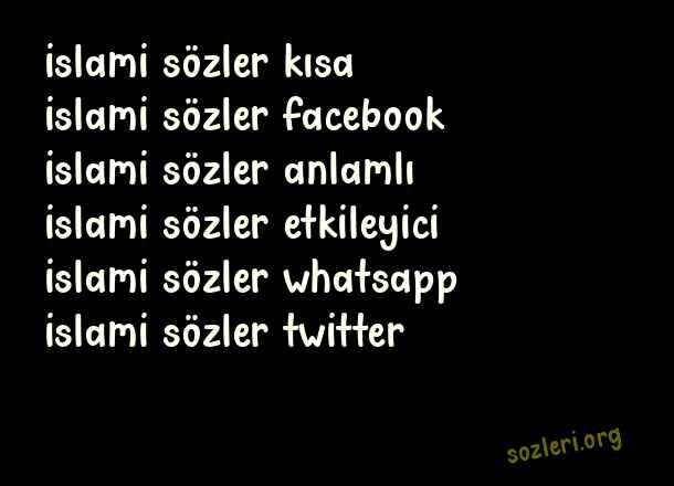 İslami Sözler
