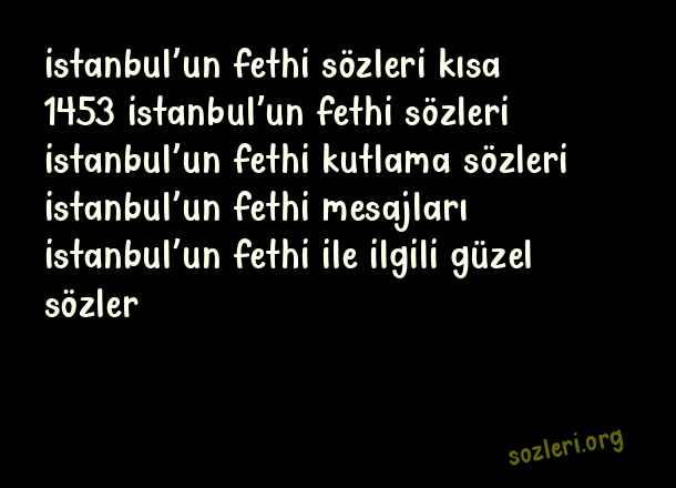 İstanbul’un Fethi