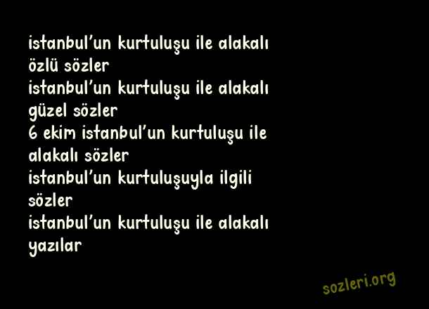 İstanbul’un Kurtuluşu