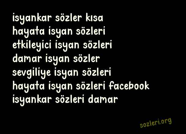 İsyankar Sözler