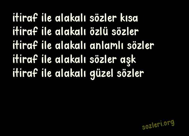 İtiraf