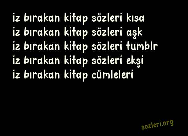 İz Bırakan Kitap