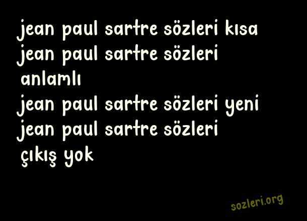 Jean Paul Sartre
