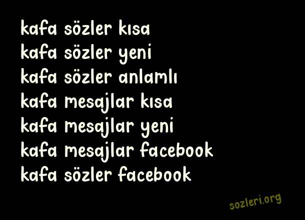 Kafa Sözler