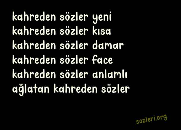 Kahreden Sözler