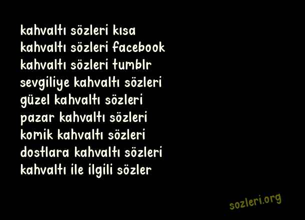 Kahvaltı