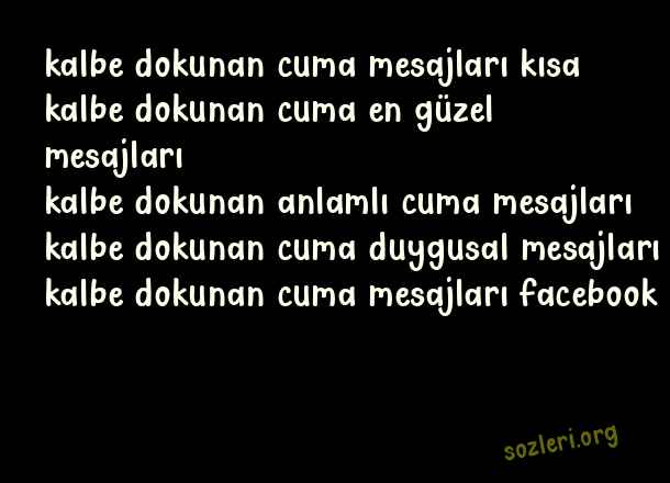 Kalbe Dokunan Cuma