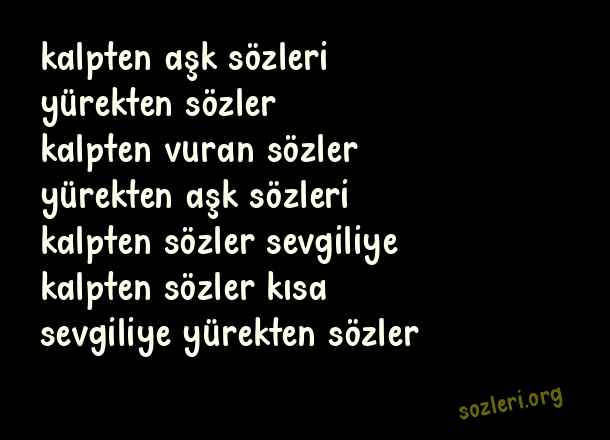 Kalpten Sözler