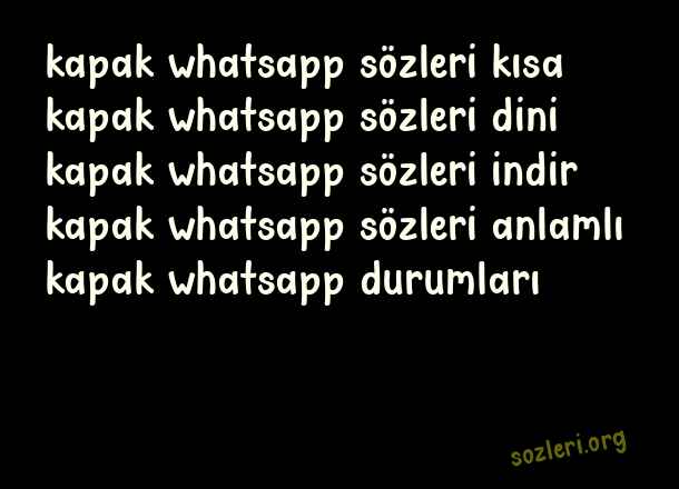 Kapak Whatsapp