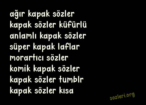Kapak Yazılar