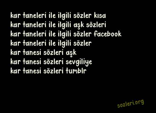Kar Taneleri