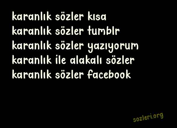 Karanlık Sözler