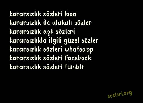 Kararsızlık