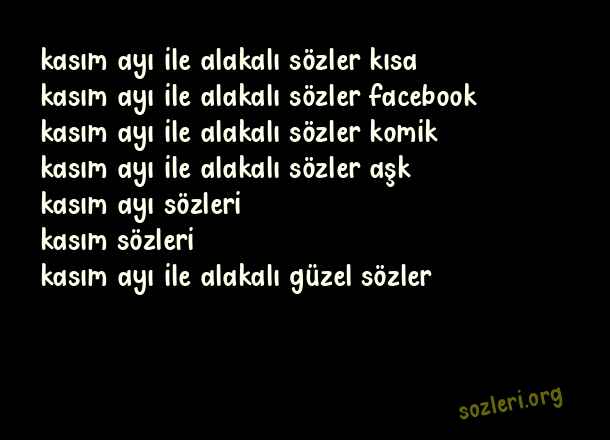Kasım Ayı